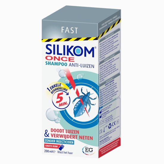 Silikom Once Shampoo | Anti-Luizen en Neten Gratis Luizenkam 200