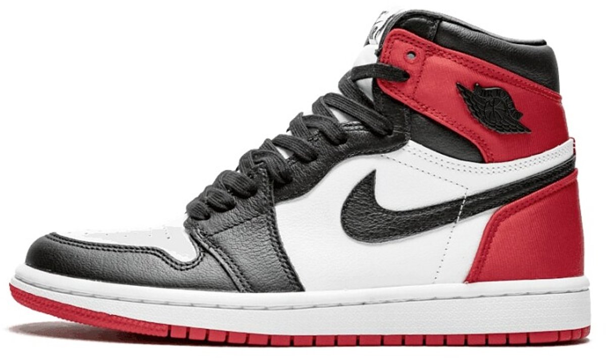 Air Jordan 1 Retro High Satijn ‘Zwarte Toe’. Wit