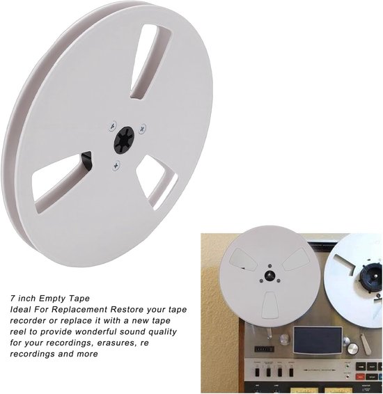 Lege Opwikkelspoel - Tape Spoel - Analoge Opnames - NAB Flens 3 Gaten - 7 Inch Diameter - Wit — afbeelding 3
