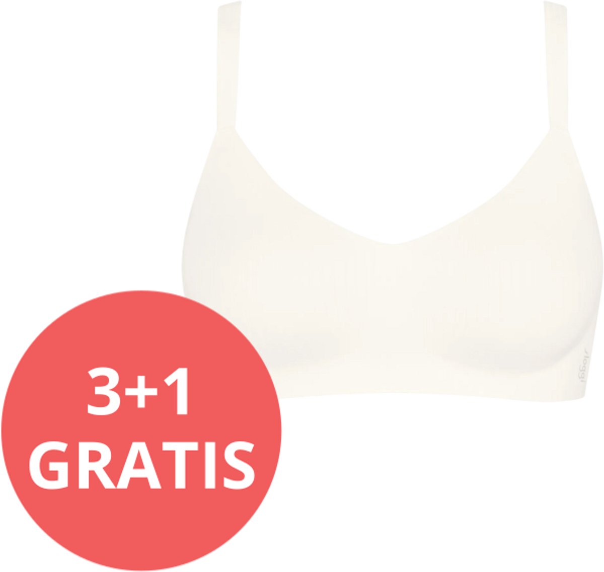 Sloggi ZERO Feel Pure Soft bra Dames Beha - ZIJDE WIT