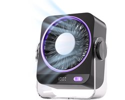 Tafelventilator met Koelelement – Mini Ventilator – Ventilator met digitaal batterijdisplay – Aircooler – Luchtkoeler – USB Ventilator – Mini Airco – Bureau Ventilator – Ventilator met Water – Waterkoeling – Air Cooler -Paars