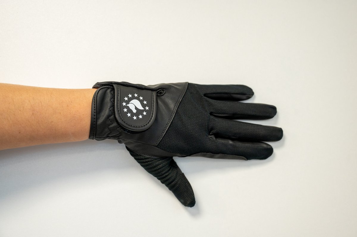 ESHA Paardrijhandschoenen: Zwart Ladies-S