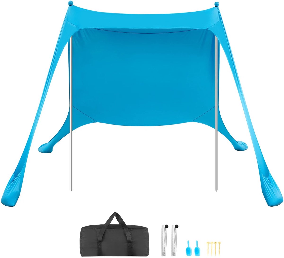 Innovastore Strandtent - Draagbare strandluifel - Schaduwdoek - Zonnescherm - Stranddoek - Strandluifel - UPF50+ - Blauw