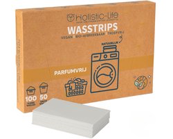 Milieuvriendelijke Wasstrips - Parfumvrij 100 Wasbeurten Incl. Wasverzachter – Wasmiddeldoekjes Wasdoekjes – Detergent sheets - Vegan