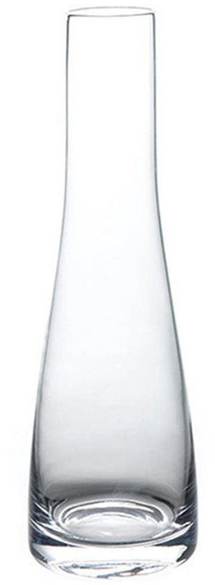 Cosensi- Bloemenvaas Handgemaakt - Glazen Vaas - Transparant - Slank Ontwerp - 1-2 Boeketten - Stabiele Basis - 6.5*21*3.5cm