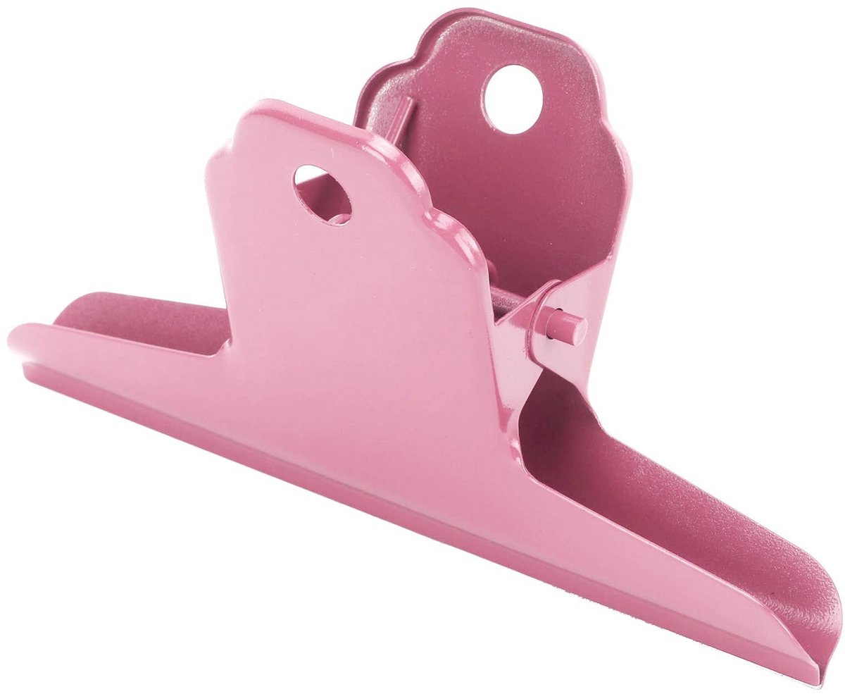 Allecto - Grote Stier Paperclips - Metalen Klemmen - Duurzaam en sterk - Roze - Voor kantoor en keuken - 2 stuks