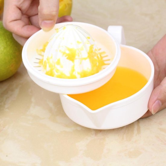 Draagbare Sinaasappelpers - Hand Citruspers - Vers Sap Maken - Compacte Keukengadget - 200 ml Container - Wit — afbeelding 3