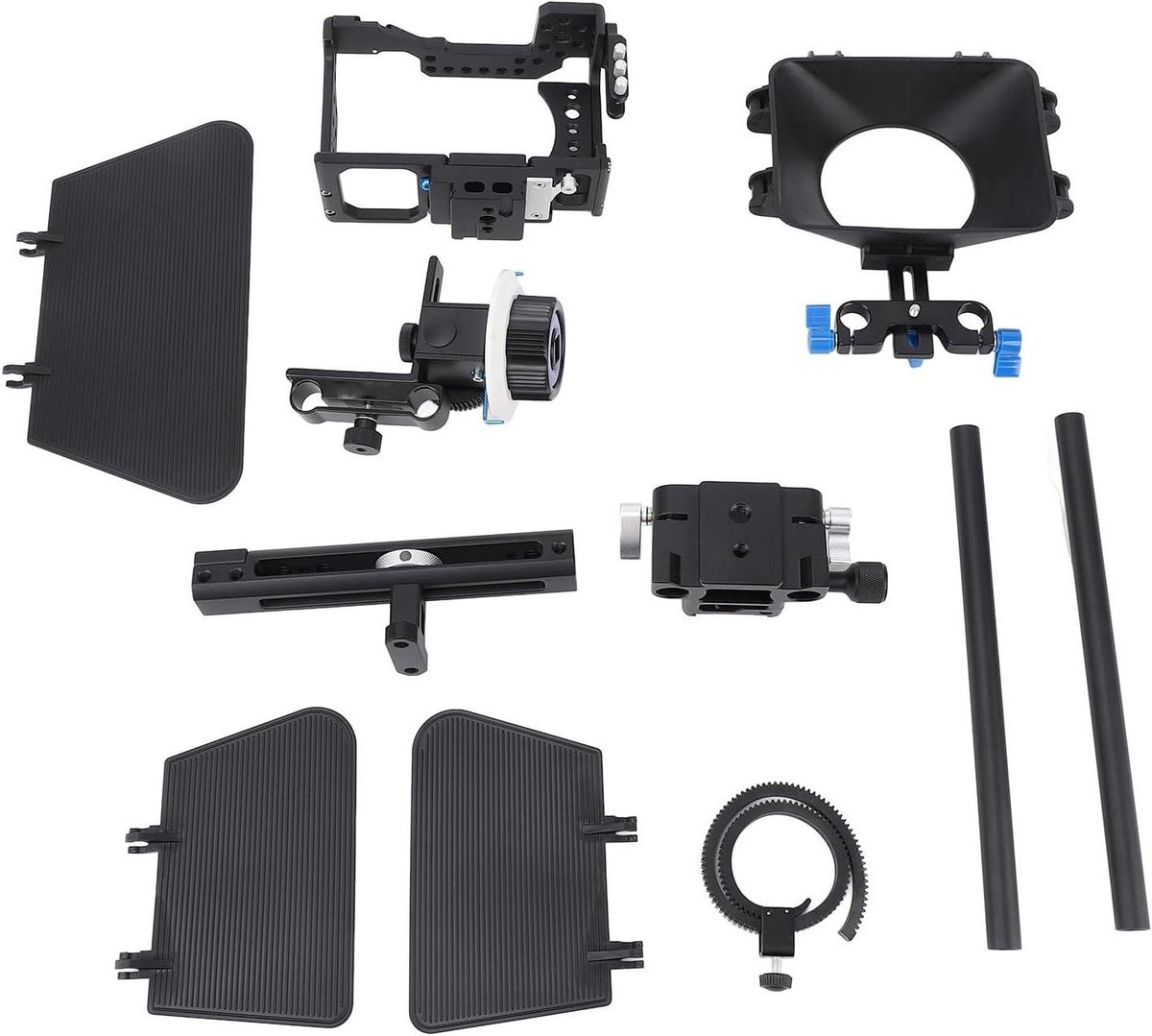 Camerakooi Rig - Film Set - Professionele Opnames - Aluminiumlegering Constructie - 35 x 19 x 17 cm - Zwart