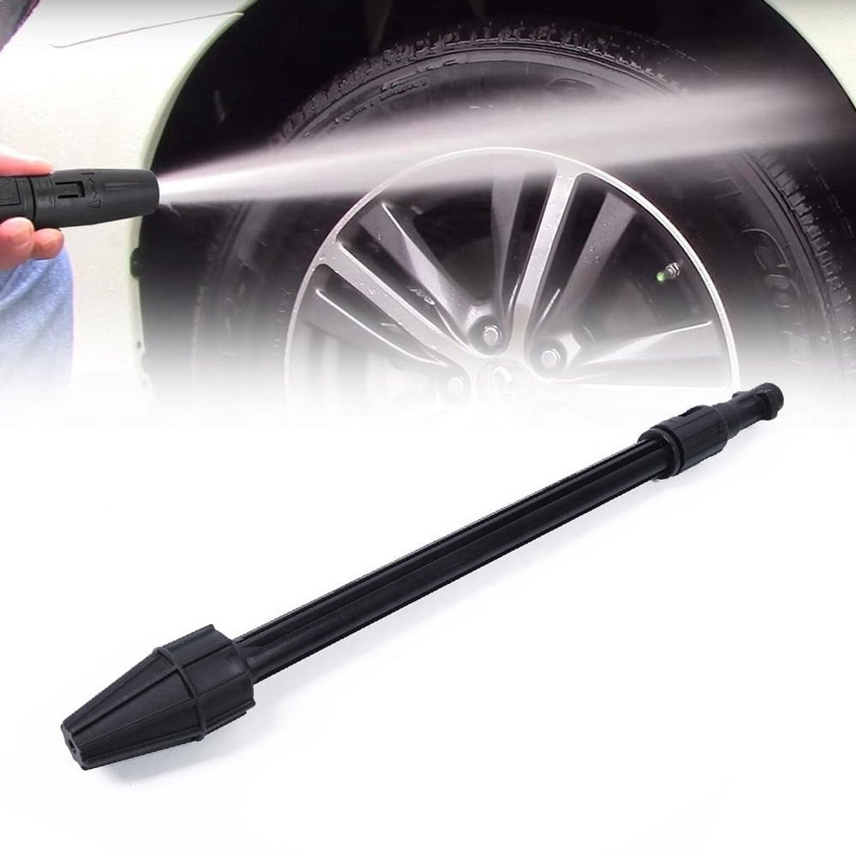 JHUBERS- Rotor Nozzle Turbo Rotatie - Hogedrukreiniger Accessoire - Efficiënt Schoonmaken - Geschikt voor Kärcher K2/K3/K4/K5/K7 - Verstelbaar - Bereik tot 3 Meter