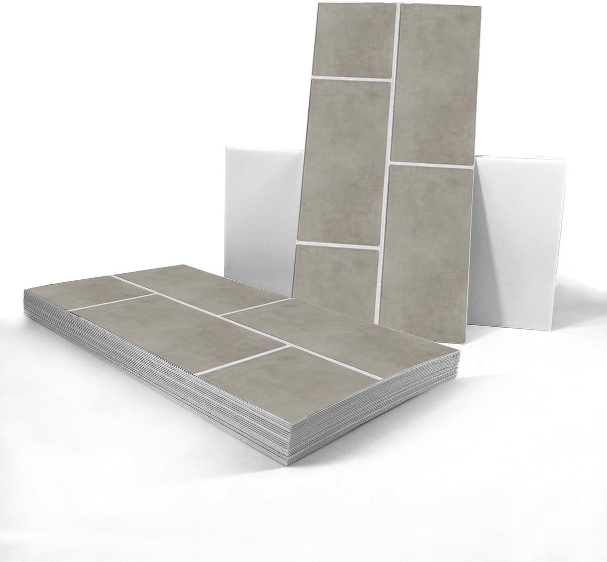 JHUBERS- Vloertegel Antislip - PVC Vloersticker - Zelfklevend - 30cm x 15cm - Set van 12 - Milieuvriendelijk - Vloerstickers