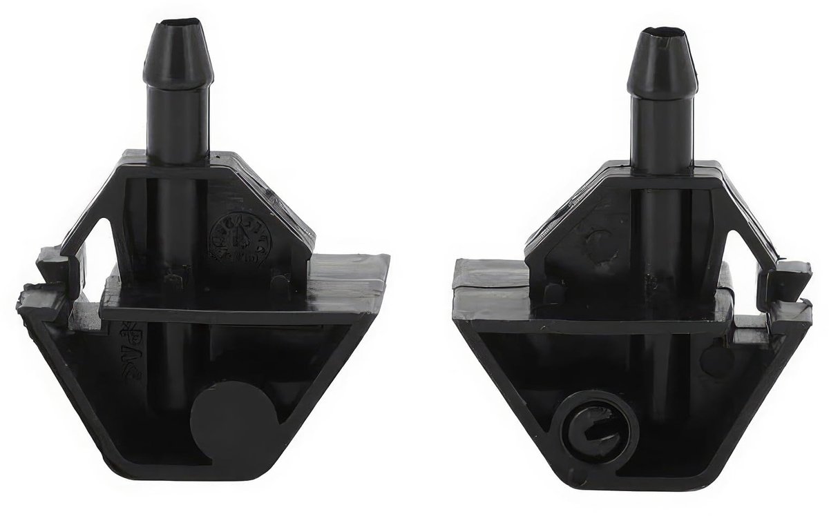 JHUBERS- Washer Jet Nozzle - 2x Windscherm Sproeier - Geschikt voor Ni-ssan Q-ashqai J10/JJ10 - Hoogwaardig Materiaal - Slijtvast en Duurzaam - Afmetingen 43x32x28 mm