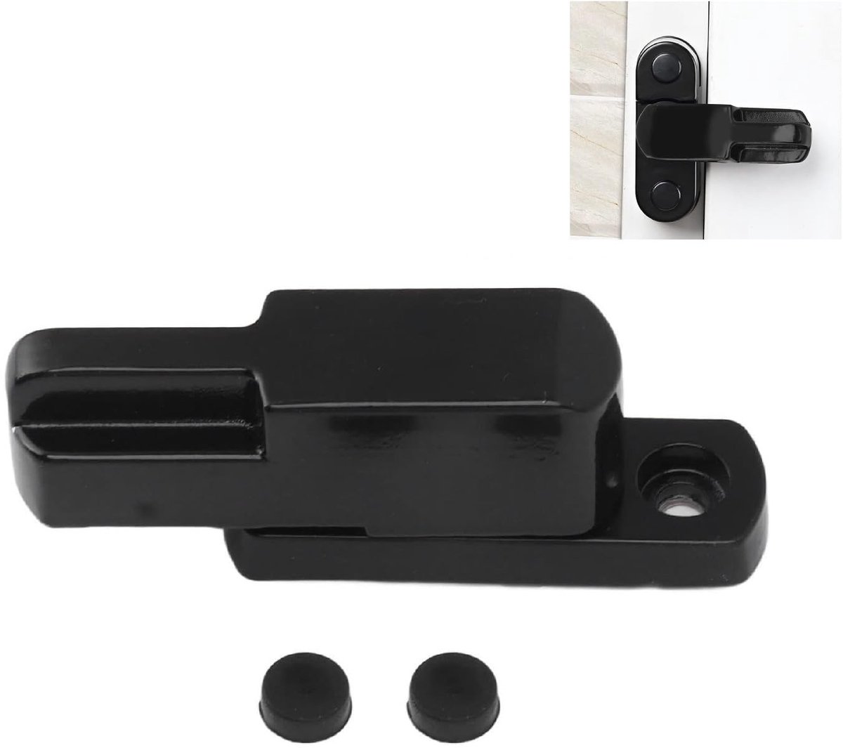 JHUBERS- Venster Sjerp Lock - Kindveilige Beveiliging - Raamslot - Aluminiumlegering - Antidiefstalprestaties - Inclusief Decoratieve Covers
