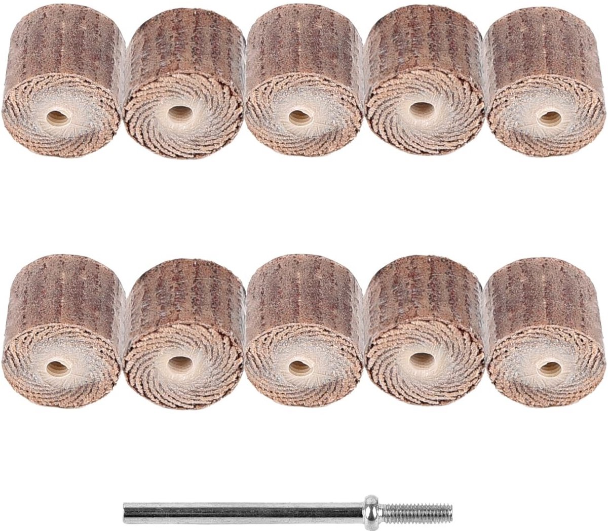 JHUBERS - 10Pcs Sanding Sandpaper Flap Wheel - Polijstschijven voor Metaal en Hout - Coarse 13MM - Grit #600 - Geschikt voor Drills en Slijpmachine...
