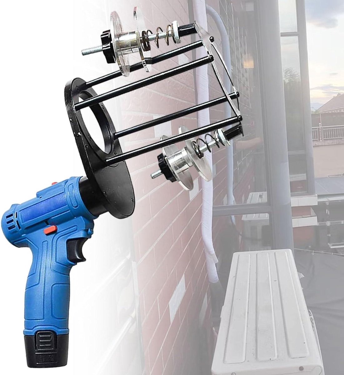 Pijp Wikkel Apparaat - Koperen Buizen Wikkelen - Airco Installatie - Automatische Tape Verwerking - 36 kg - Grijs