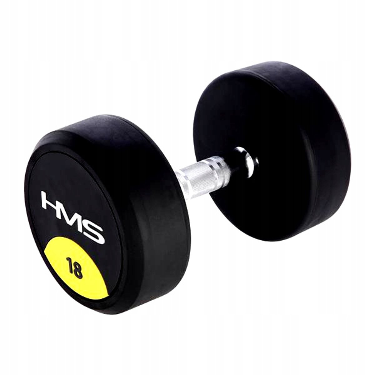 HMS HG PRO Halter 18 kg - Gumeeerd, Chromen Greep, Ideaal voor Krachttraining