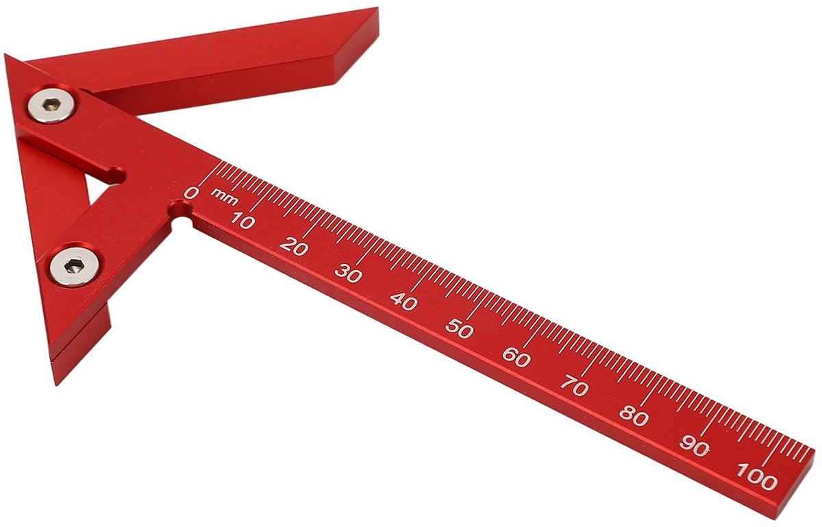 BRENZOOS- Lijnliniaal Hoge Nauwkeurigheid - Middenmeter - Aluminium - Meetinstrument - Cirkel Marker - Duurzaam Materiaal - Meetlat