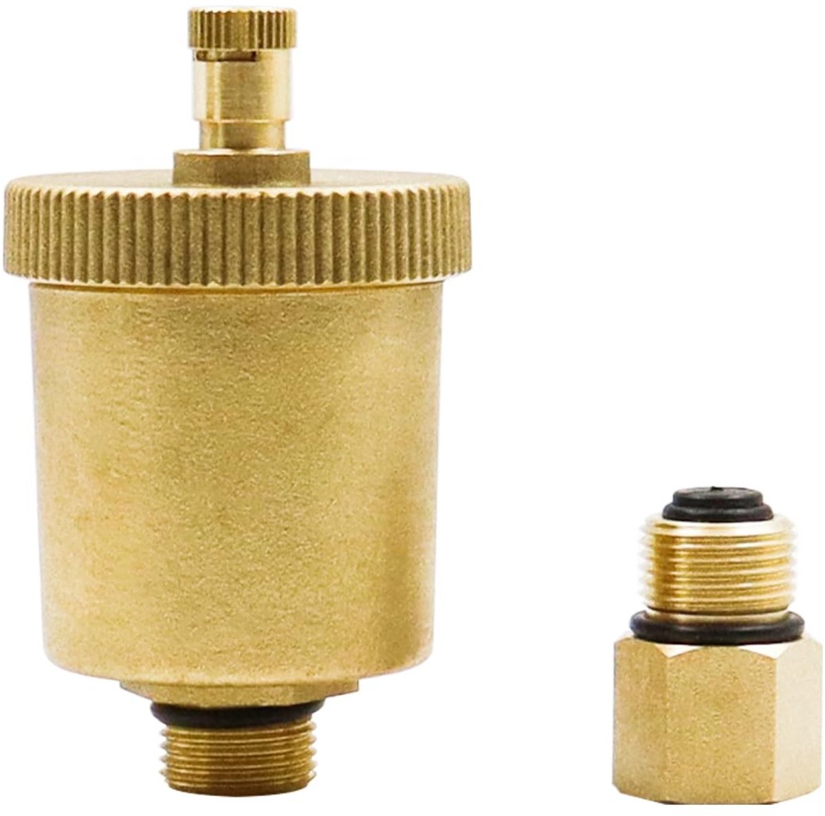 LIVIA HOME- Sneluitlaatventiel 3/8" - Automatische Ontluchter - Messing - Max. Bedrijfsdruk 10 bar - Max. Afvoerdruk 2,5 bar - Afmetingen 8,9 x 5,4 x 5,4 cm