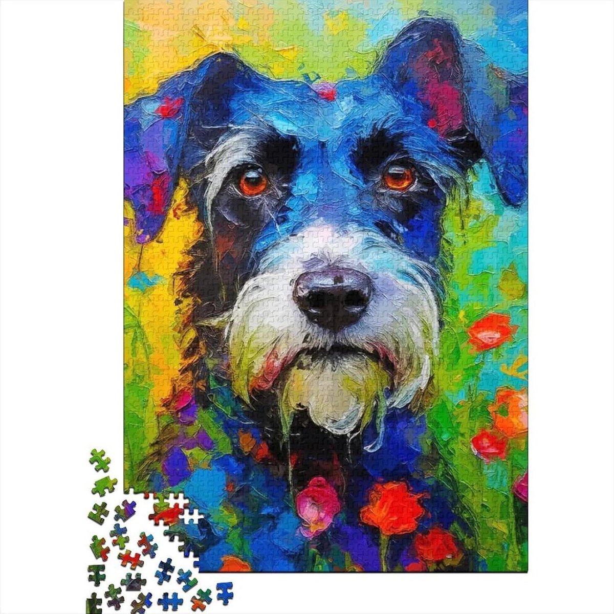 Kleurrijke Puzzel - Volwassen Spel - Huis Ontspanning - 1000 Stukjes - 52 x 38 cm - Cartoon Stijl