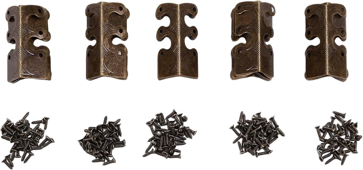 Hoekbeschermers Plinten - Metaal Beslag - Meubels Verfraaien - Vintage Stijl - 30 Stuks - Brons – foto 7