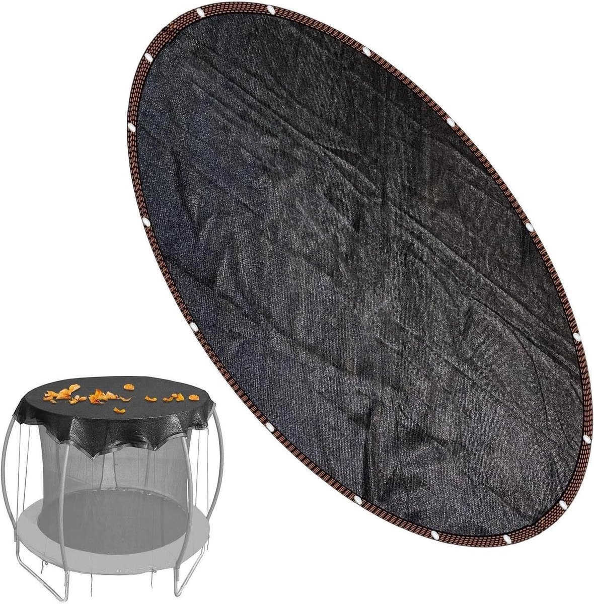 Trampoline Beschermhoes - Regenhoes Outdoor - Buiten Gebruik - UV-bestendig Weerbestendig - 14FT - Zwart