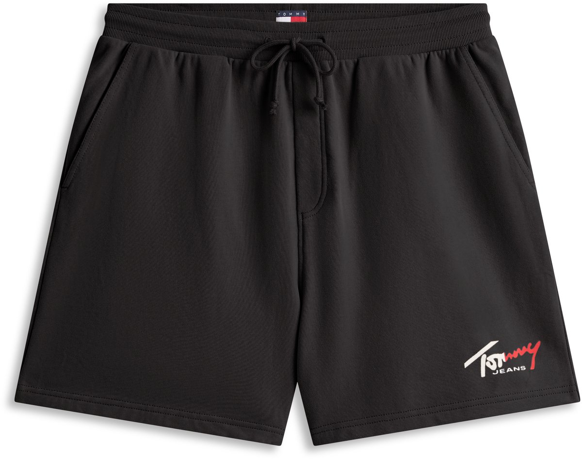 Tommy Jeans Broek Tjm Signature Beach Dm0dm23017 Bds Mannen Zwart
