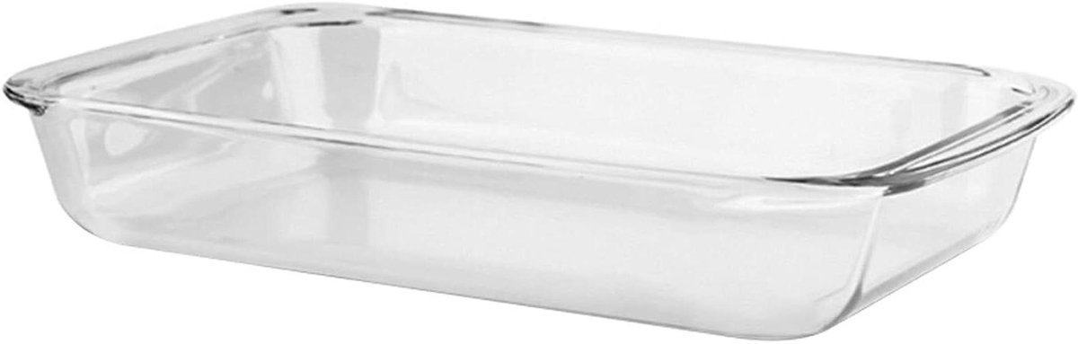 Ovenschaal Glas - Bakvorm Rechthoek - Maken van Gerechten - Gelijkmatige Warmteverdeling - 1 Liter - Helder