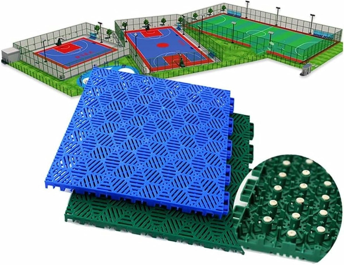 Sportvloer Tegels - Modulaire Vloer - Sportveld Aanleggen - Snelle Drainage - 30x30 cm - Meerdere Kleuren