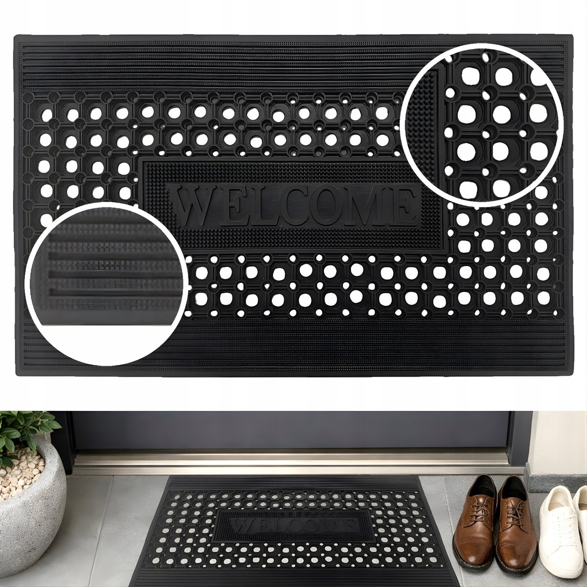 GUMENEN DEURMAT WELCOME 45x75cm - Antislip & Duurzaam