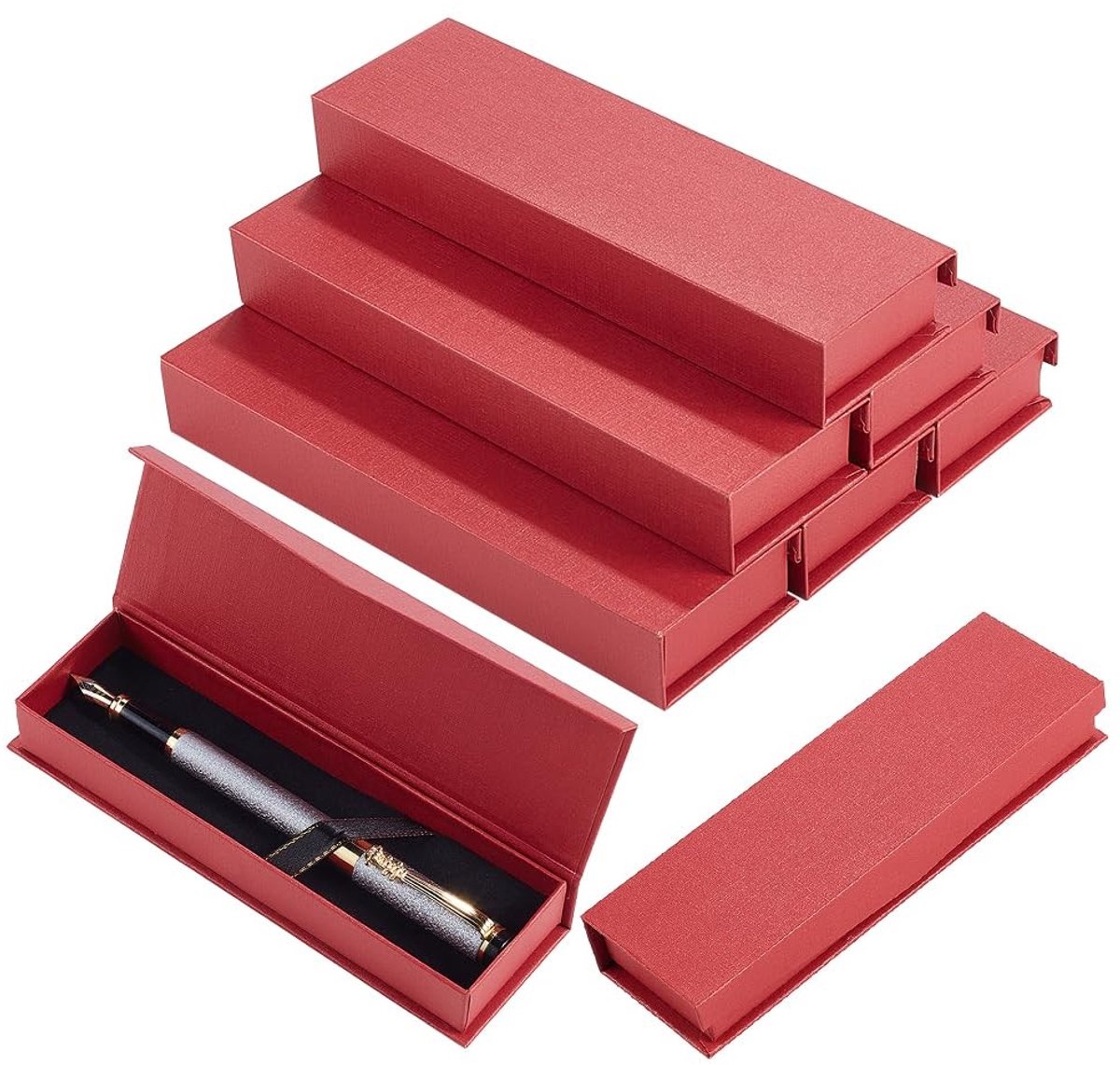 Dailygoods- Geschenkdoos 10 stuks - Kartonnen Doos - Magnetische Sluiting - Cadeauverpakking - Pennendoos - Duurzaam Papier - Afmetingen 177x44x23,5 mm - Verpakkingsdoos