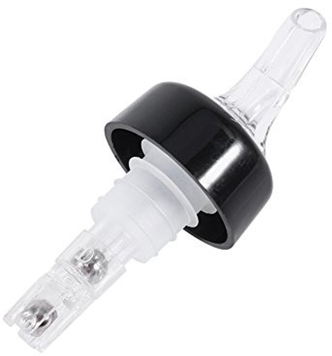 Dailygoods- Drankdispenser Automatisch - 50ml - Wijnschenker - Plastic - Deksel - Transparant - Hoge Kwaliteit - Flessenschenker