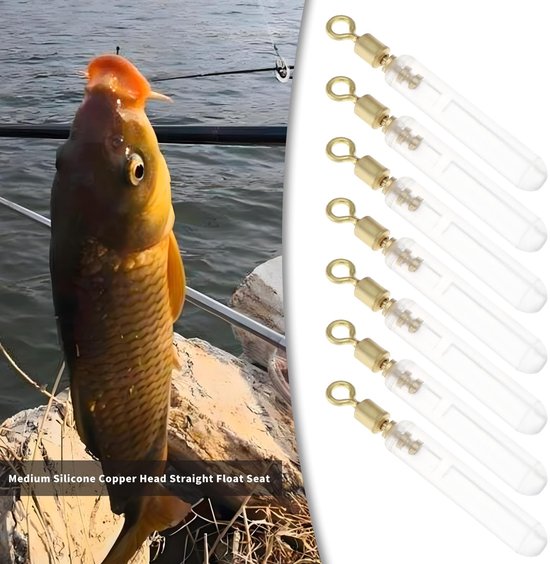 Dailygoods - Siliconen Float Waggler Adapters - Karpervissen - Duurzaam en stevig - Wit - Vliegvissen - Voor zoetwatervissen - 50 stuks van Dailygoods — afbeelding 4