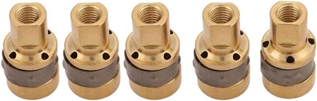 Lasdiffusor Tips - MIG Accessoires - Precisie Lassen - Messing Constructie - 5 Stuks - Messing