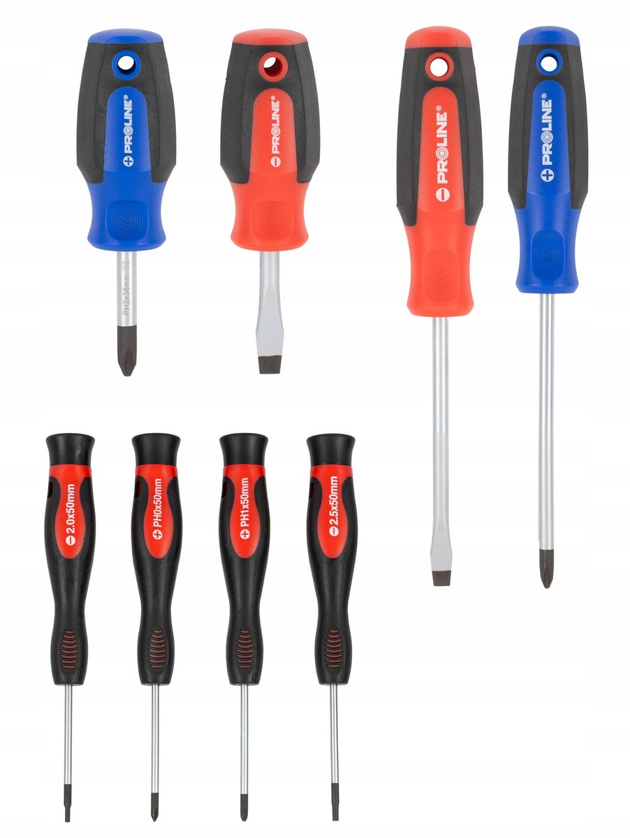 Proline Soft-Touch Schroevendraaierset 8 Delig, S2 Staal, Magnetisch