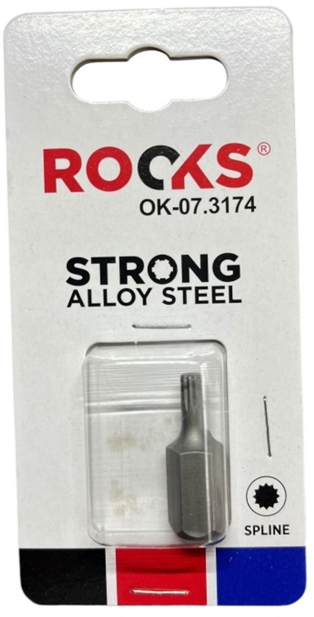 ROOKS SPLINE-bit M5 x 30 mm (3/8″), staal S2
