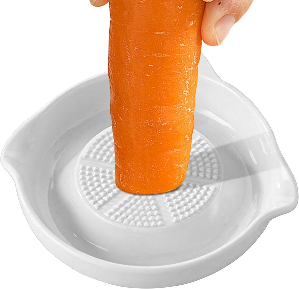 Keuken Rasp - Uienhakker Groente - Snel Ingrediënten - Schepvorm Keramiek - 13.5 cm - Wit