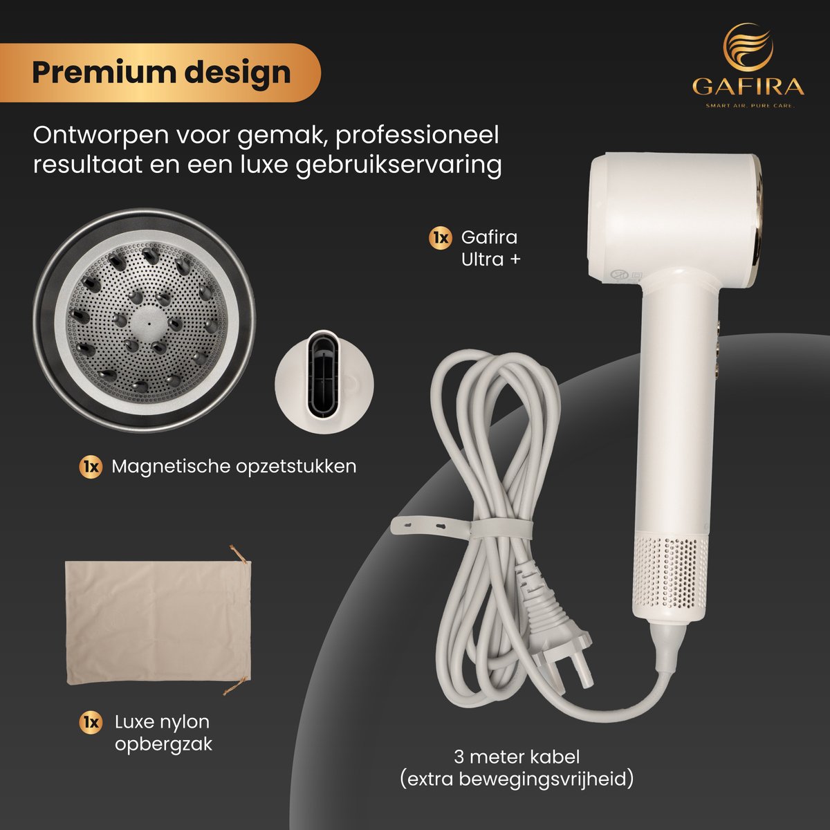 Gafira Ultra+ Föhn met Diffuser - Plasma Technologie thumbnail 6