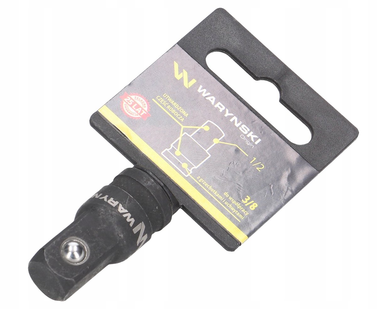 Adapter 3/8" naar 1/2" gereduceerde dubbele mouw 35 mm CrV Waryński