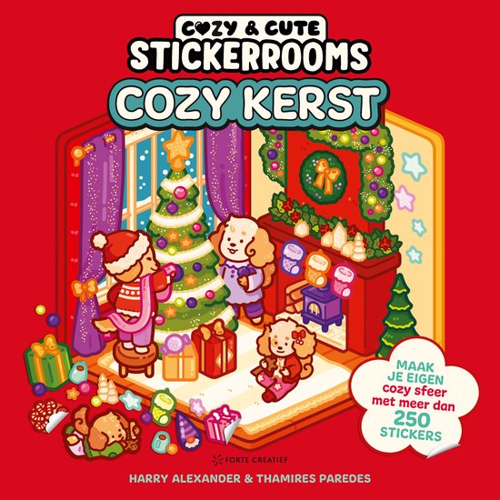Cozy & cute stickerrooms - Cozy Kerst - cover