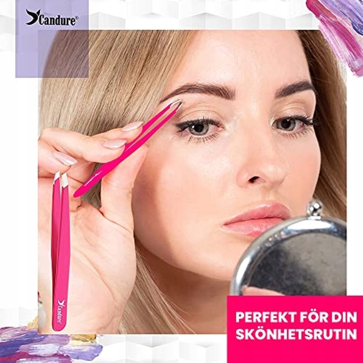 Professionele Schuine Pincet voor Wenkbrauwen en Gezichtshaar - Precisie & Kwaliteit