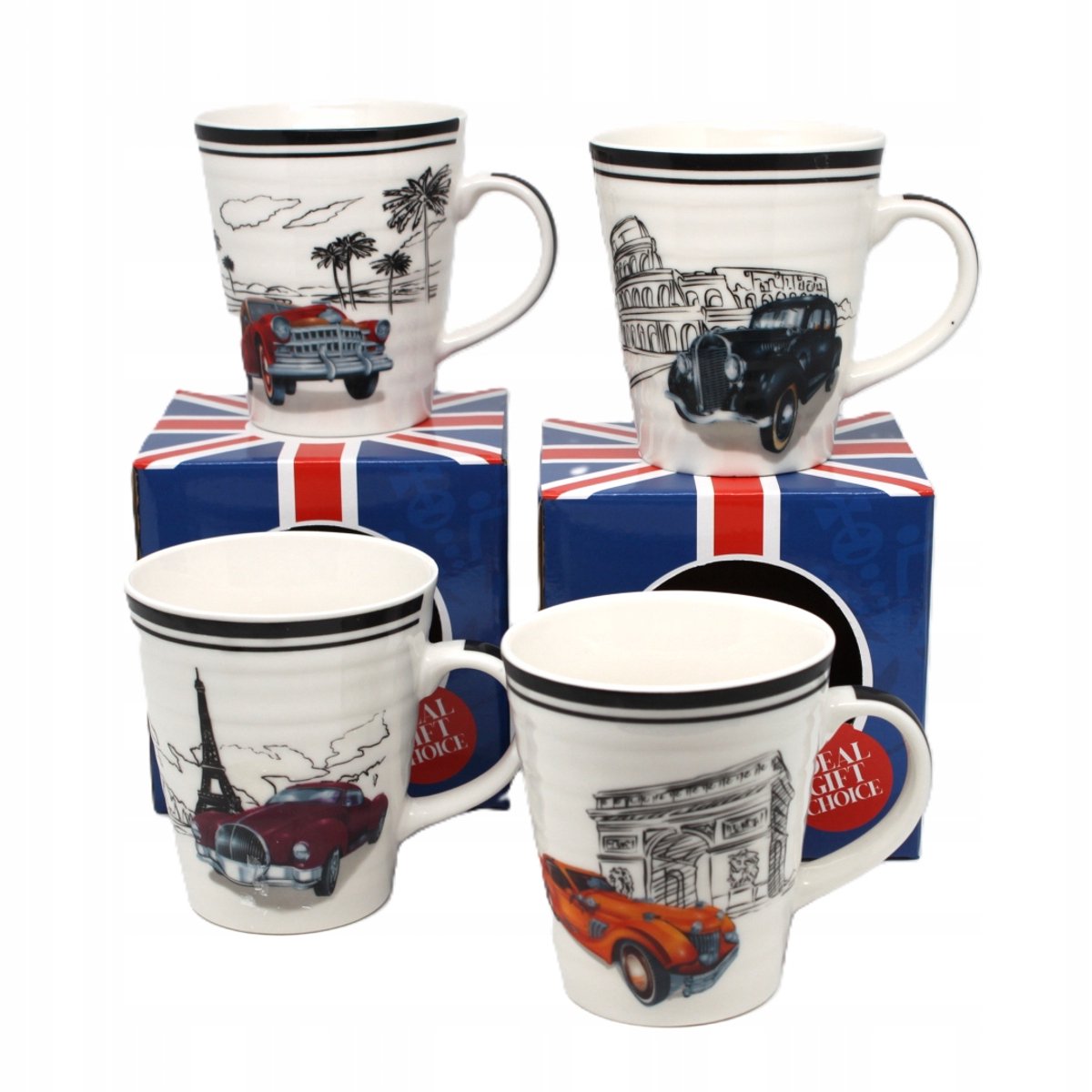Porseleinen Mok met Steden & Auto's - 320ml
