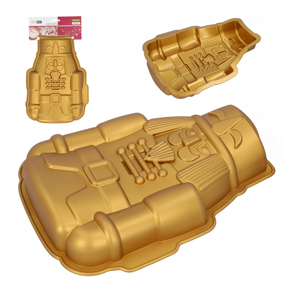 Gouden Kerst Siliconen Bakvorm 26 cm - Feestelijke Vormen