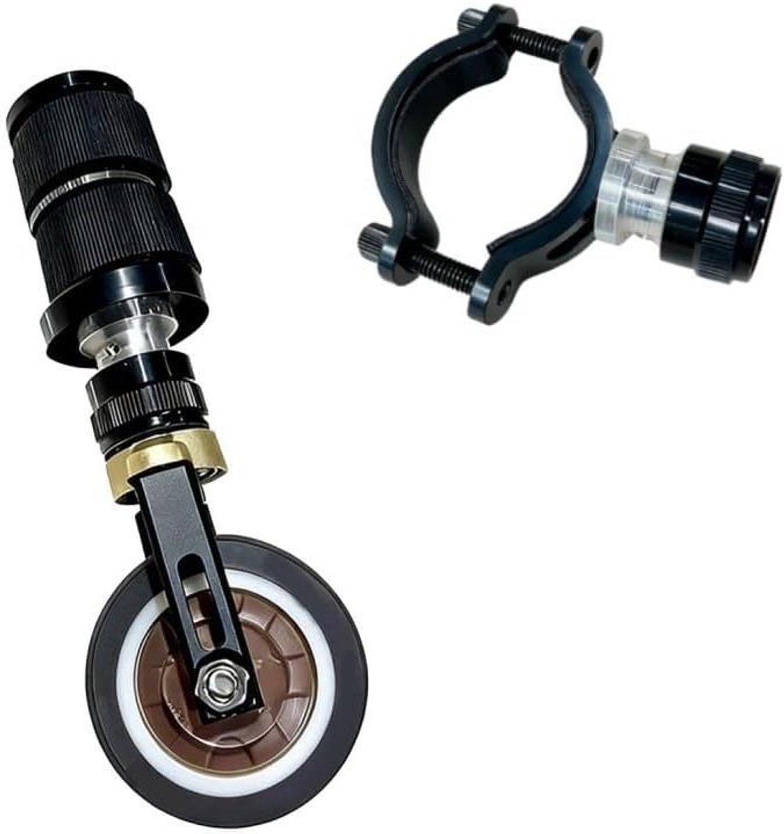 Vouwfiets Zadelpen Wiel - Hulpwiel Transport - Gemakkelijk Verplaatsen - Snelle Montage - 28-32mm - Zwart