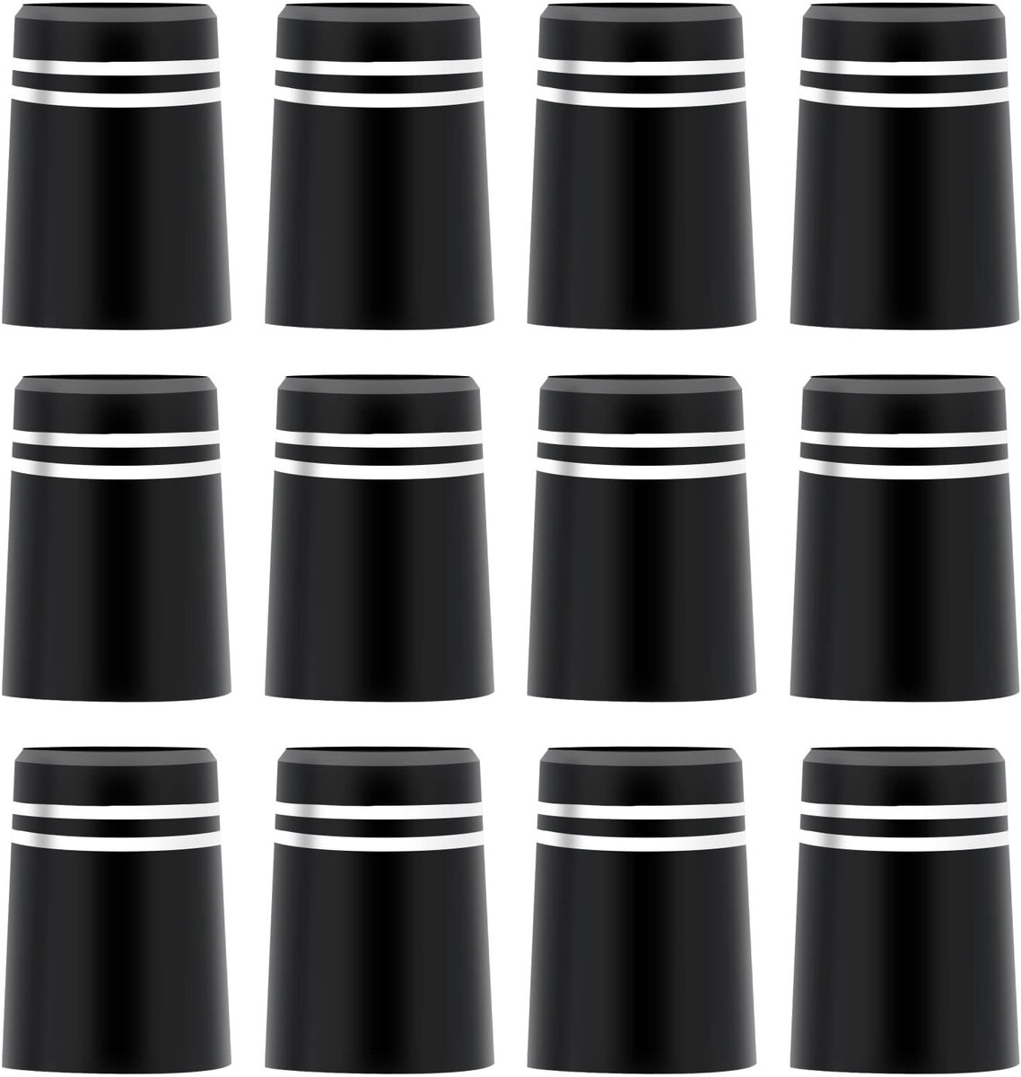 Dailygoods - Golf Adereindhulzen - 12 Stuks - Ideaal voor Taper Tip Iron Wedge Shafts - Zwart - Golf Ferrules - Geschikt voor Golfclubs - Inclusief Si...