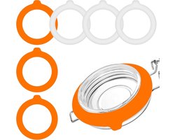 Dailygoods- Afdichtringen - 6 Stuks - Siliconen - Luchtdicht - Lekvrij - Geschikt voor Glazen Potten - Duurzaam Materiaal