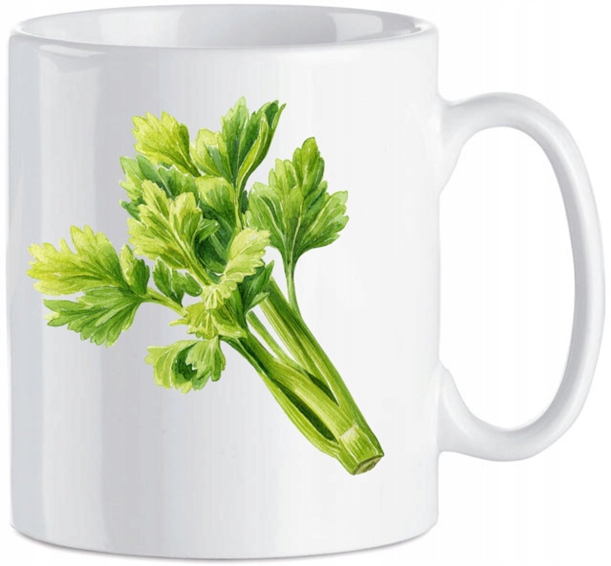 Moderne keramische mok met Selderie-print - Uniek Cadeau