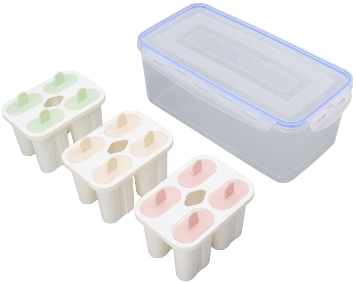 Dailygoods- IJsvorm Herbruikbaar - IJsvormpjes voor Ijslollys - BPA Vrij - Vaatwasmachinebestendig - 12 Stuks - Hoogwaardig PP Materiaal - Ijsjesmaker