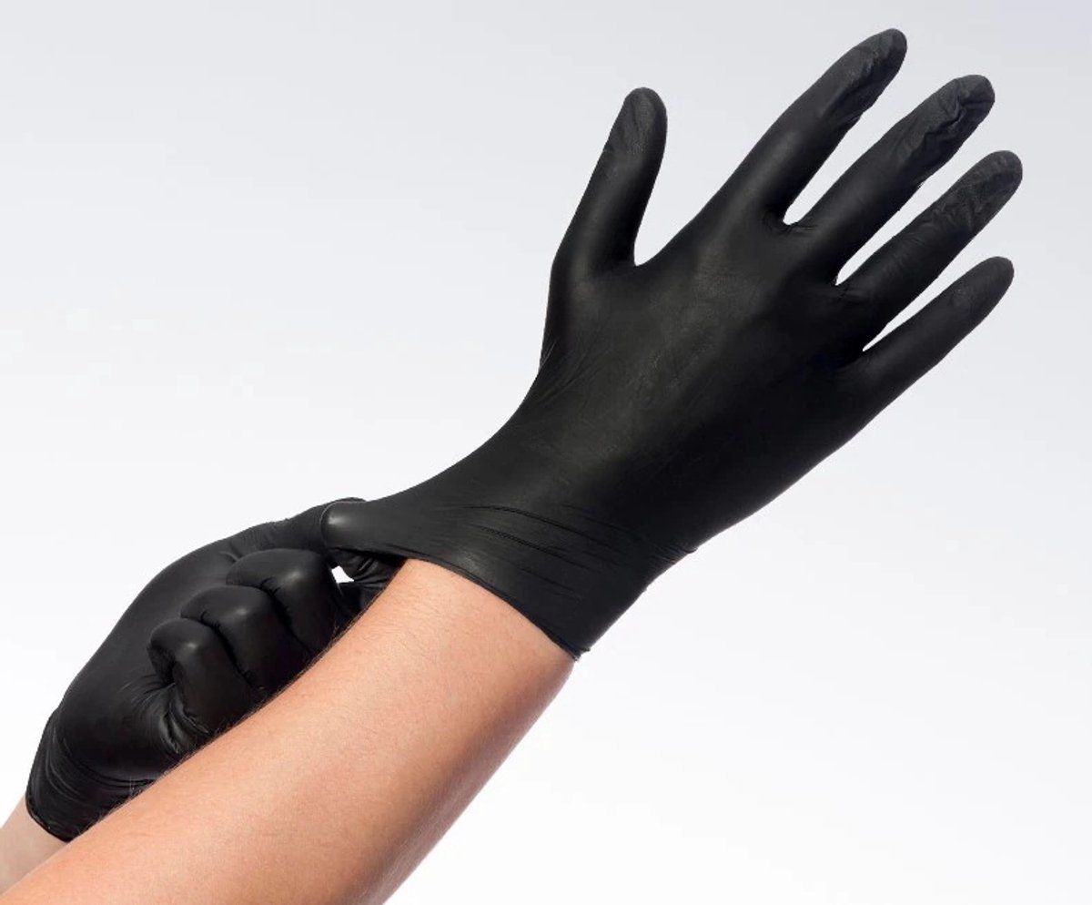 Comforties Soft Nitril Basic handschoenen Zwart 100 stuks Maat: S Comforties