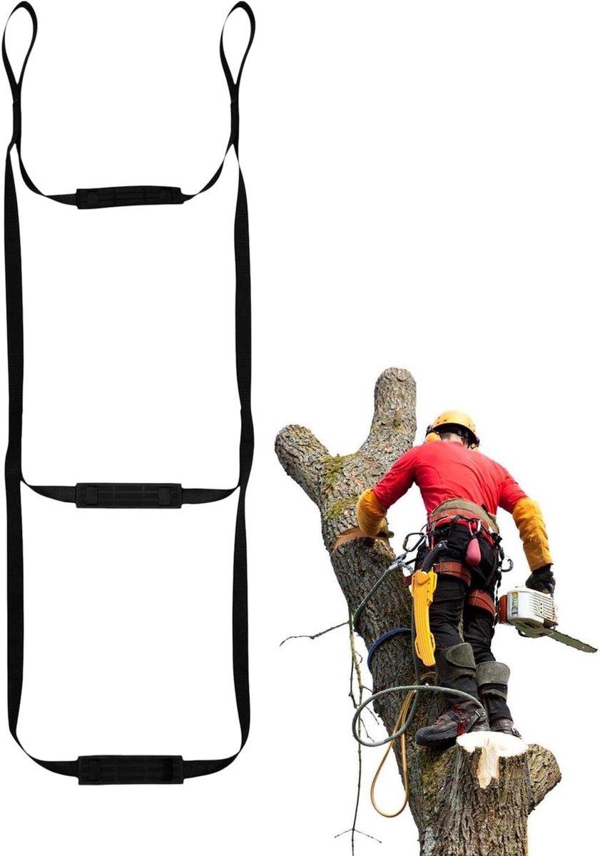 Touwladder - Klimhulp boot - Navigatie hulp - Dubbel versterkte treden - 3 of 4 stappen - Zwart