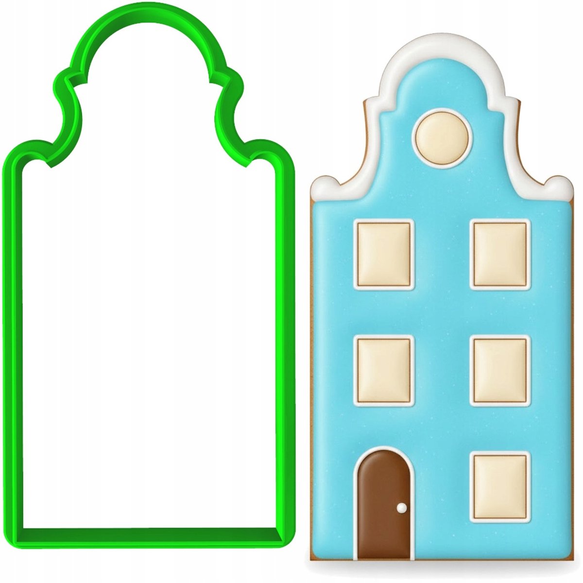 Kerstkoektrommel Huis 10cm - Perfect voor kerstbaksels