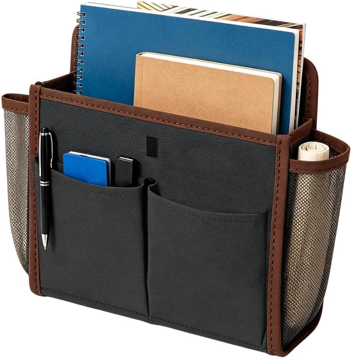 Camper Opberger - Ruimtebespaarder Tas - Reizen Organiseren - Zelfklevende Wandmontage - 33 x 29 x 8 cm - Grijs